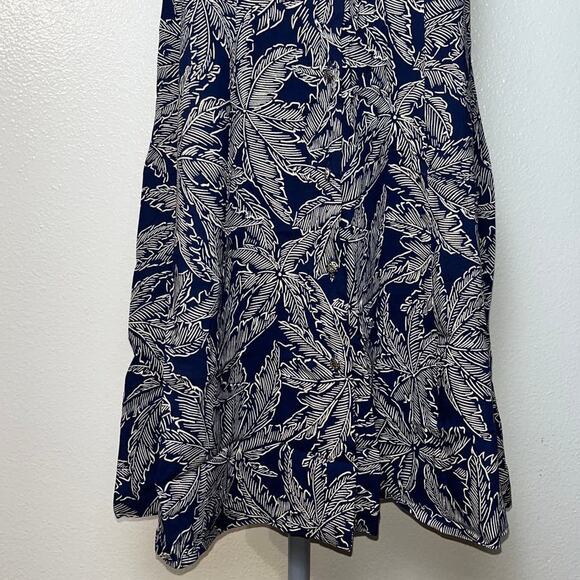 VINTAGE Liberty House Young Hawaii Wild Palms Mini Dress Woman's Medium blue - Picture 7 of 16